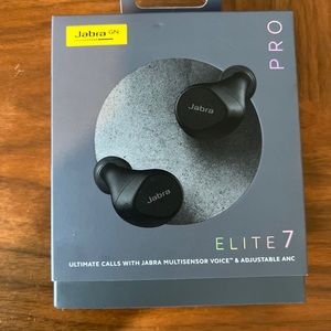 Open Box, New Jabra Elite 7 Pro True Wireless Earbuds Titanium Black